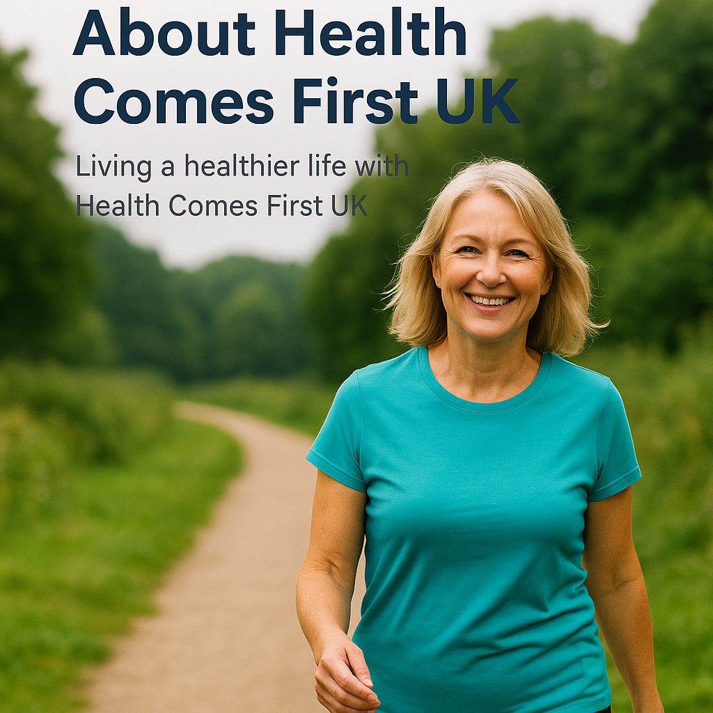 "Middle-aged woman enjoying outdoor exercise – Health Comes First UK weight loss and wellness"