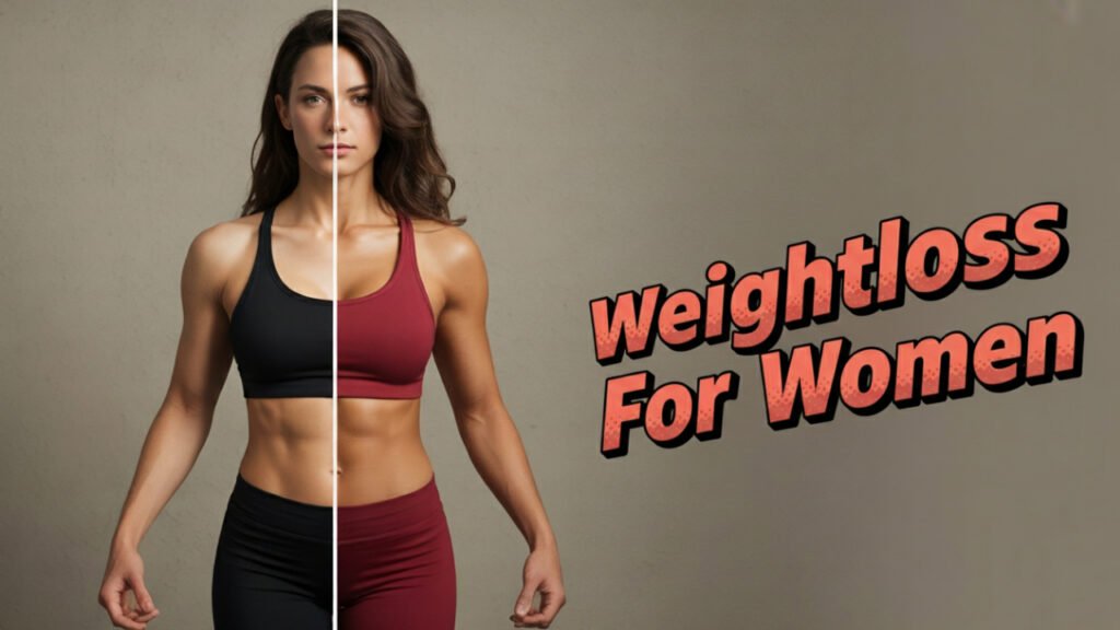 Infographic summarizing effective weight loss strategies specifically tailored for women.